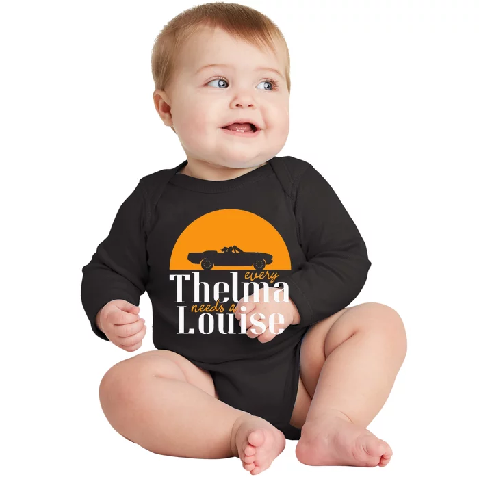 Every Thelma Needs A Louise Best Friends Baby Long Sleeve Bodysuit