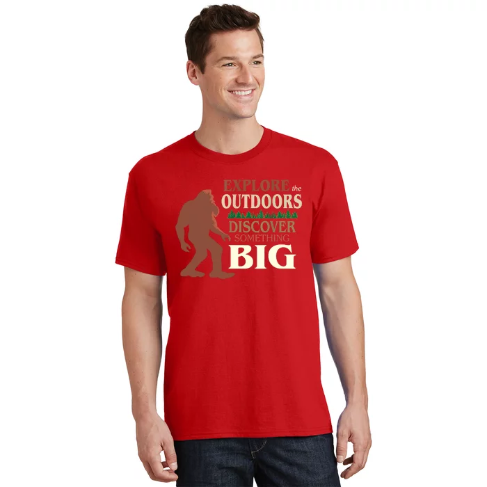 Explore The Outdoors Discover Something Big Funny Explorer T-Shirt