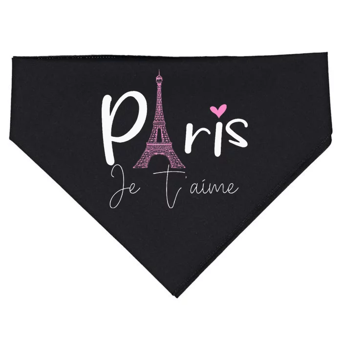 Eiffel Tower Paris Holiday France Souvenir USA-Made Doggie Bandana