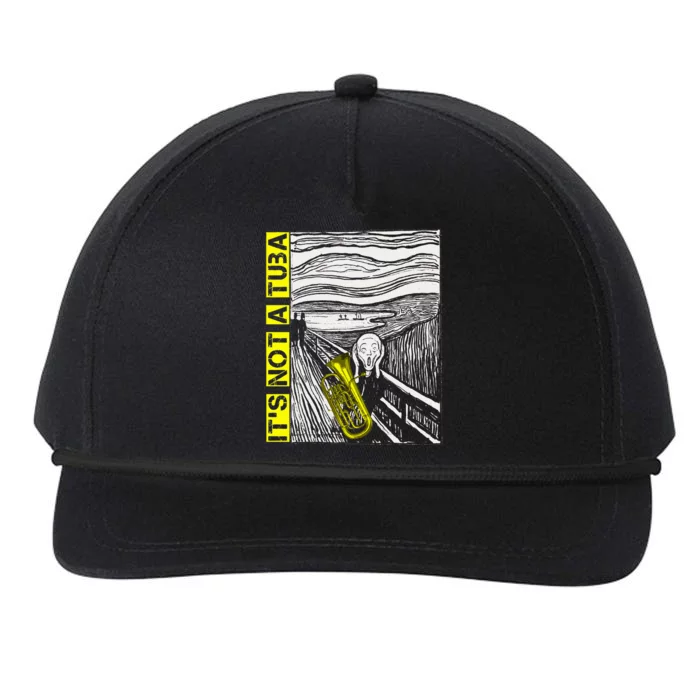 Euphonium Tuba Player The Scream Painting Snapback Five-Panel Rope Hat