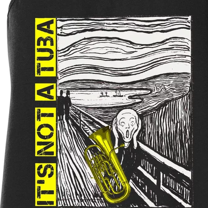 Euphonium Tuba Player The Scream Painting Women's Racerback Tank