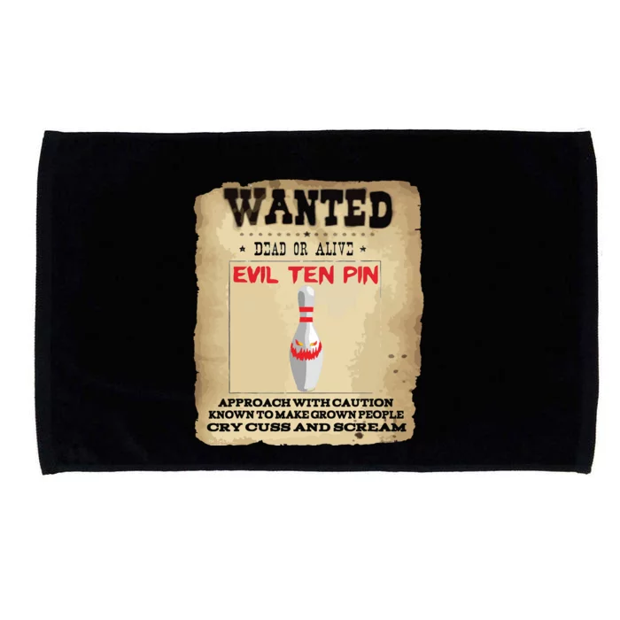 Evil Ten Pin 10 Funny Bowling Microfiber Hand Towel