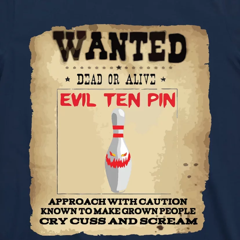 Evil Ten Pin 10 Funny Bowling T-Shirt