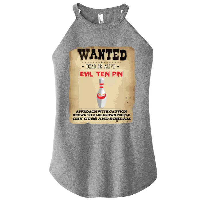 Evil Ten Pin 10 Funny Bowling Women’s Perfect Tri Rocker Tank