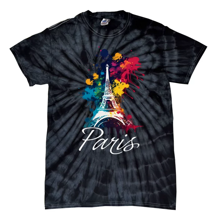 Eiffel Tower Paris Trip Holiday France Souvenir Tie-Dye T-Shirt