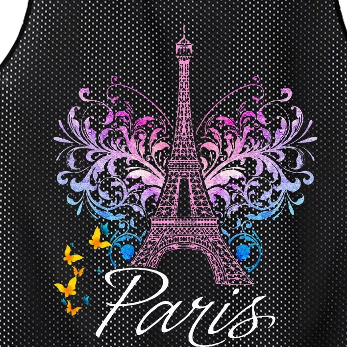 Eiffel Tower Paris Holiday France Souvenir Mesh Reversible Basketball Jersey Tank