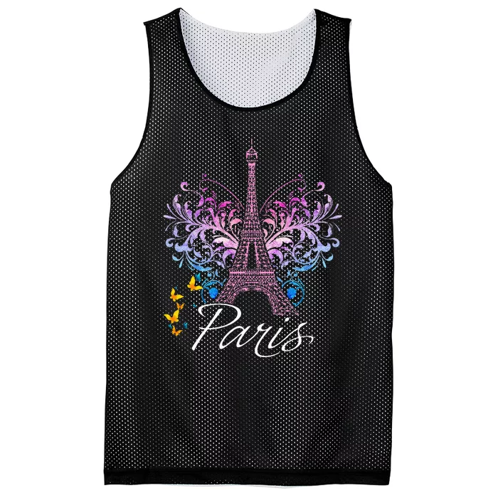 Eiffel Tower Paris Holiday France Souvenir Mesh Reversible Basketball Jersey Tank