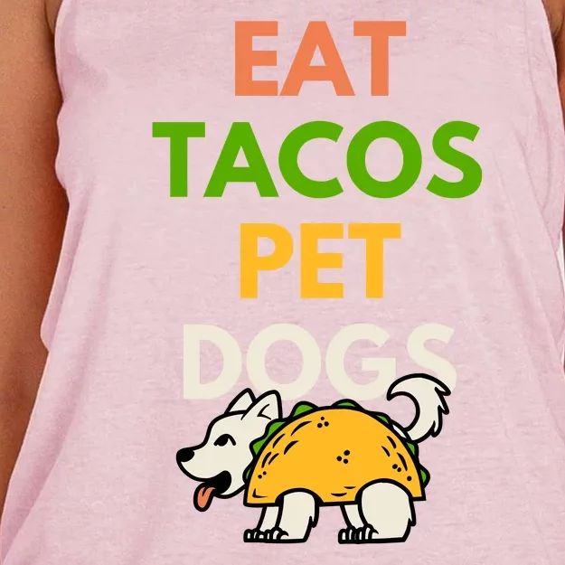 Eat Tacos Pet Dogs Women's Knotted Racerback Tank