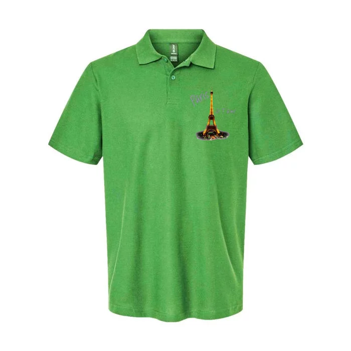 Eiffel Tower Paris Vintage I Love Paris France Softstyle Adult Sport Polo