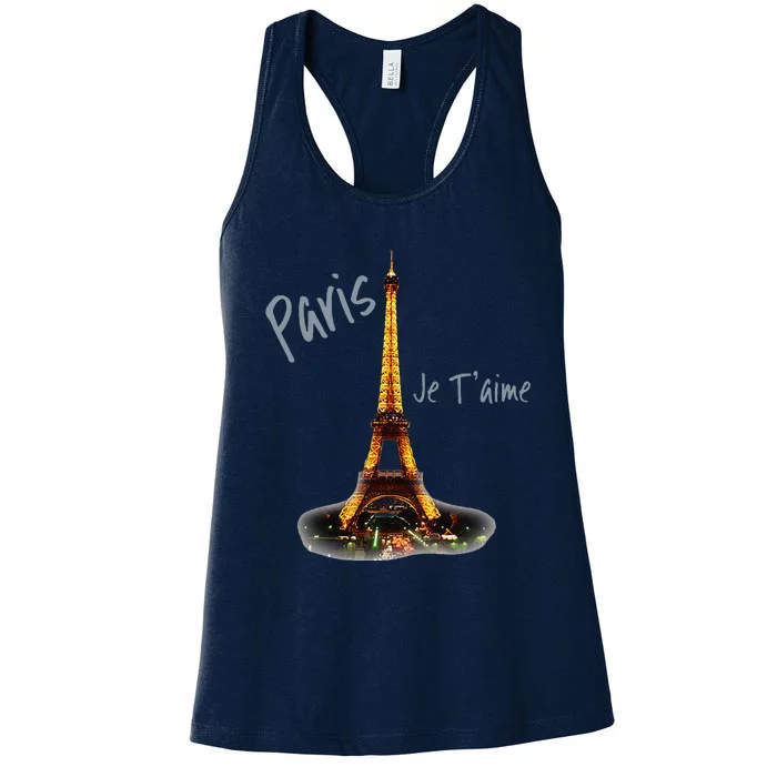 Eiffel Tower Paris Vintage I Love Paris France Women's Racerback Tank