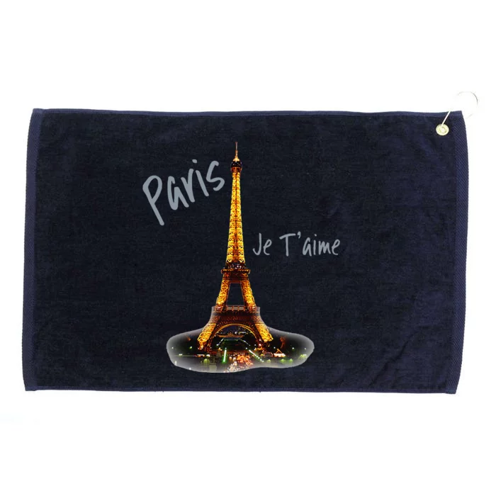 Eiffel Tower Paris Vintage I Love Paris France Grommeted Golf Towel