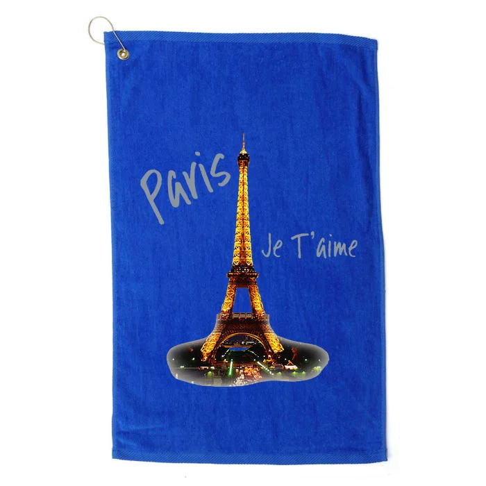 Eiffel Tower Paris Vintage I Love Paris France Platinum Collection Golf Towel