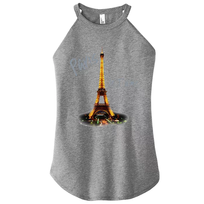 Eiffel Tower Paris Vintage I Love Paris France Women’s Perfect Tri Rocker Tank