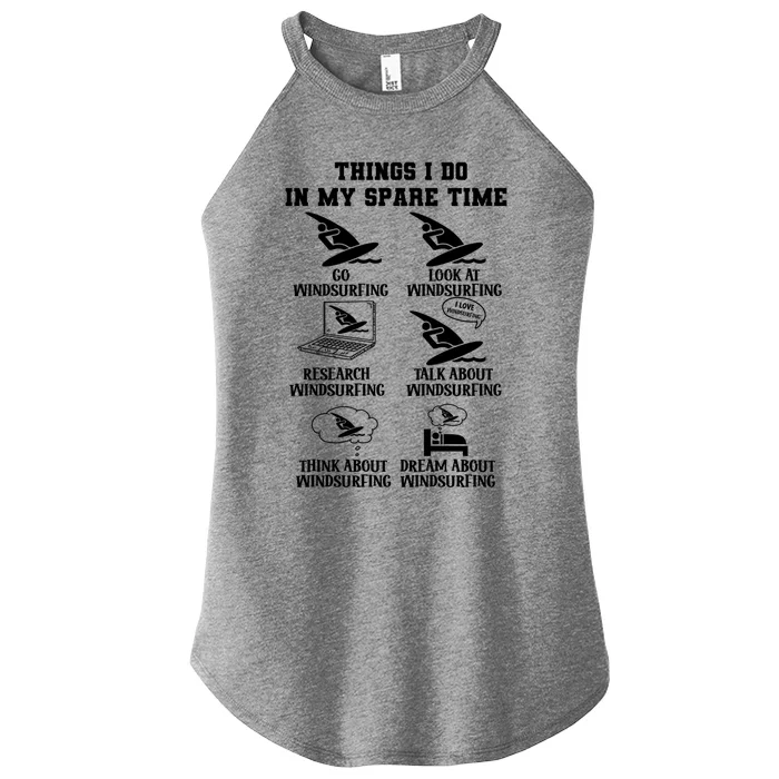 Explore The Passion Of Windsurfing In Sparetime Cool Gift Women’s Perfect Tri Rocker Tank