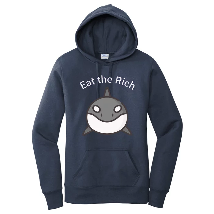 Eat The Rich Uaw Strike Killer Whale Women's Pullover Hoodie