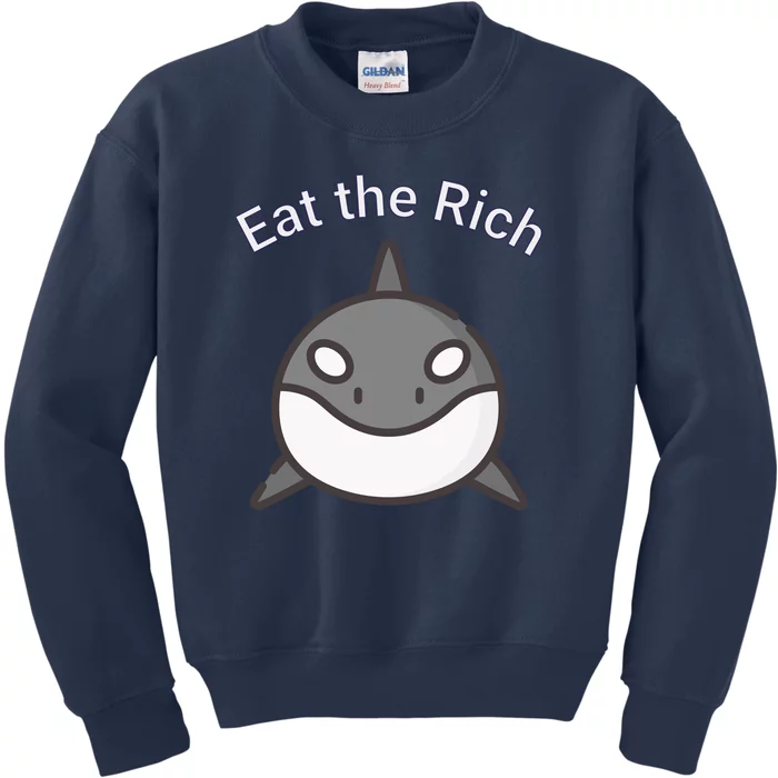 Eat The Rich Uaw Strike Killer Whale Kids Sweatshirt