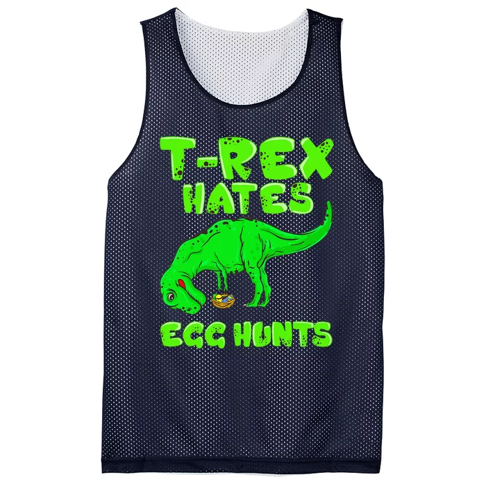 Easter T Rex Hates Egg Hunts Basket Stuffer Gift Mesh Reversible Basketball Jersey Tank