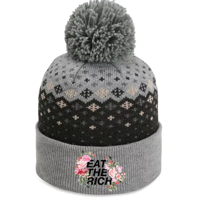 Eat The Rich Floral The Baniff Cuffed Pom Beanie