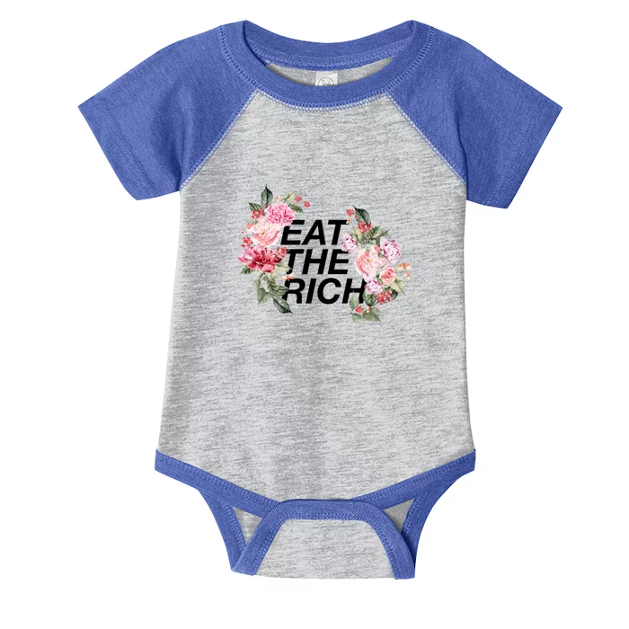 Eat The Rich Floral Infant Baby Jersey Bodysuit