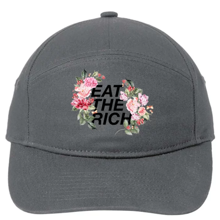 Eat The Rich Floral 7-Panel Snapback Hat