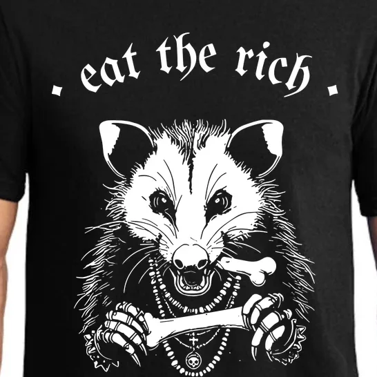 Eat The Rich Possum Anti Fascist Pajama Set