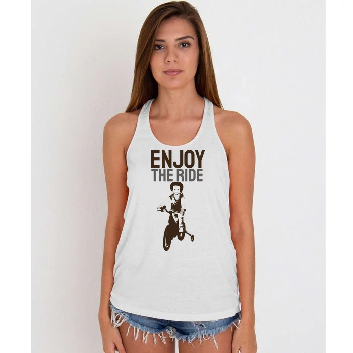 Enjoy The Ride Women's Knotted Racerback Tank