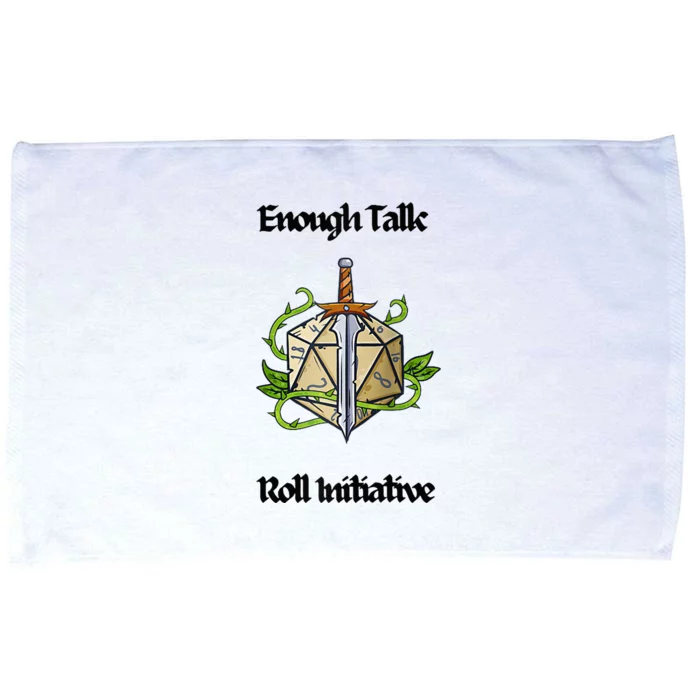 Enough Talk Roll Initiative D20 Rpg Role Playing Microfiber Hand Towel