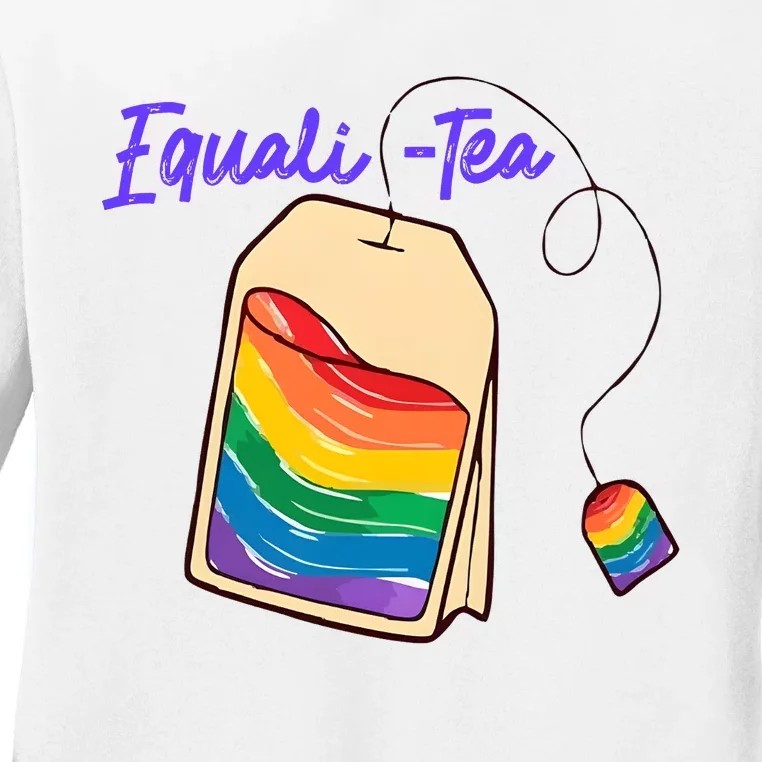 Equali Tea Rainbow Pride Month Lgbt Lgbtq Ladies Long Sleeve Shirt