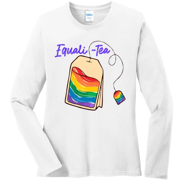 Equali Tea Rainbow Pride Month Lgbt Lgbtq Ladies Long Sleeve Shirt