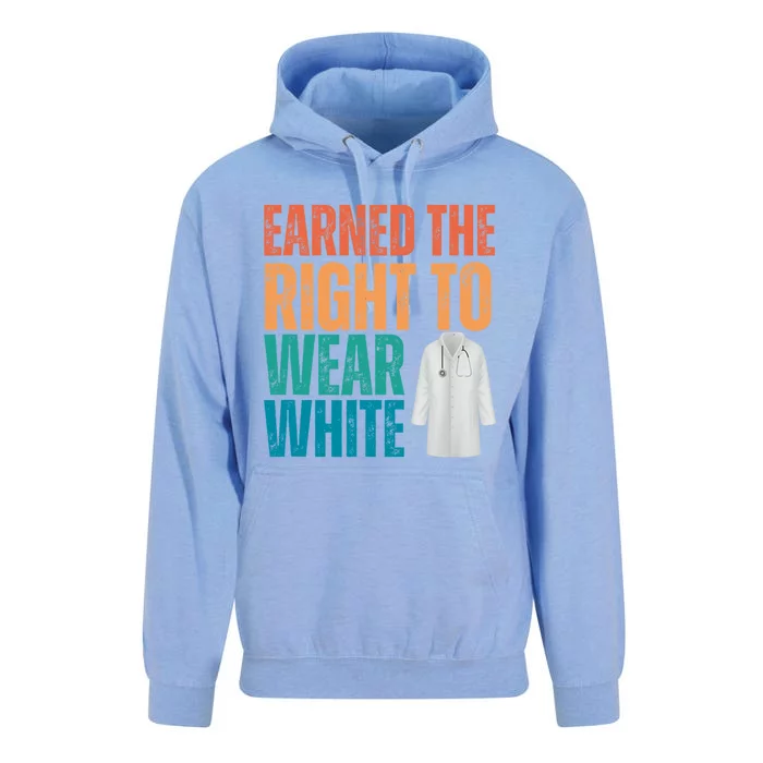 Earned The Right To Wear White White Coat Ceremony Doctor Unisex Surf Hoodie