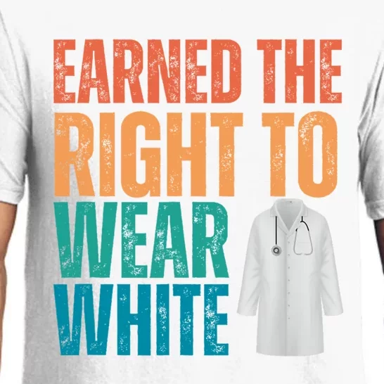 Earned The Right To Wear White White Coat Ceremony Doctor Pajama Set