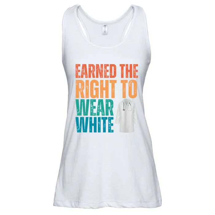 Earned The Right To Wear White White Coat Ceremony Doctor Ladies Essential Flowy Tank