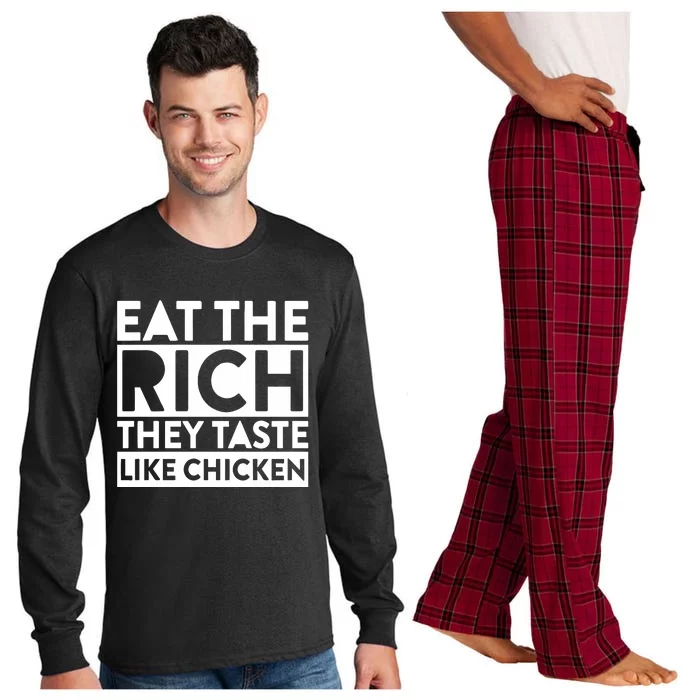 Eat The Rich They Taste Like Chicken Long Sleeve Pajama Set