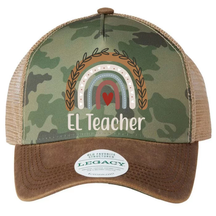 El Teacher Rainbow Heart Legacy Tie Dye Trucker Hat