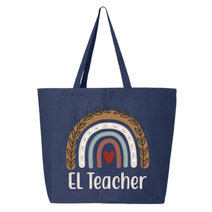 El Teacher Rainbow Heart 25L Jumbo Tote