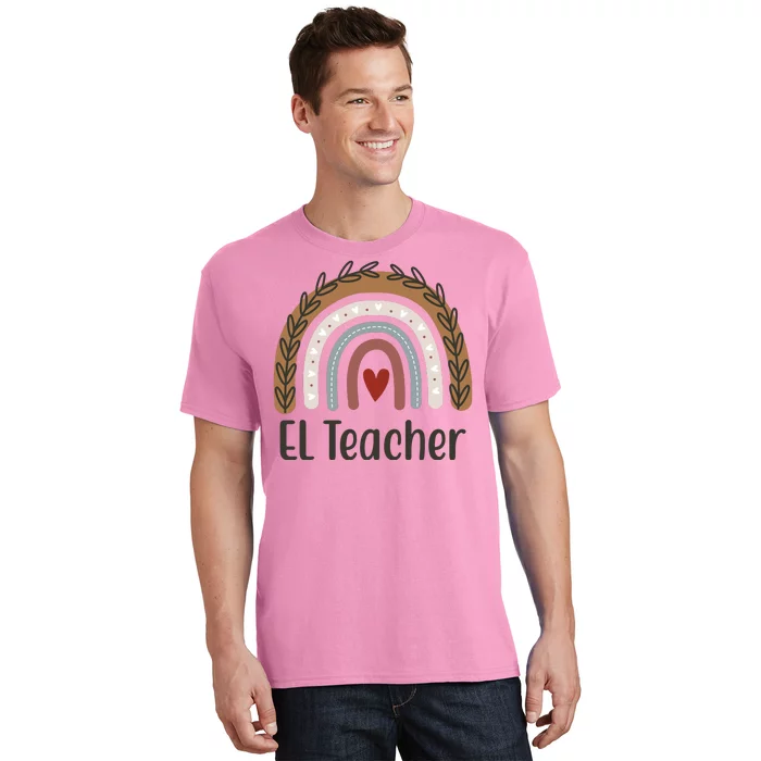 El Teacher Rainbow Heart T-Shirt