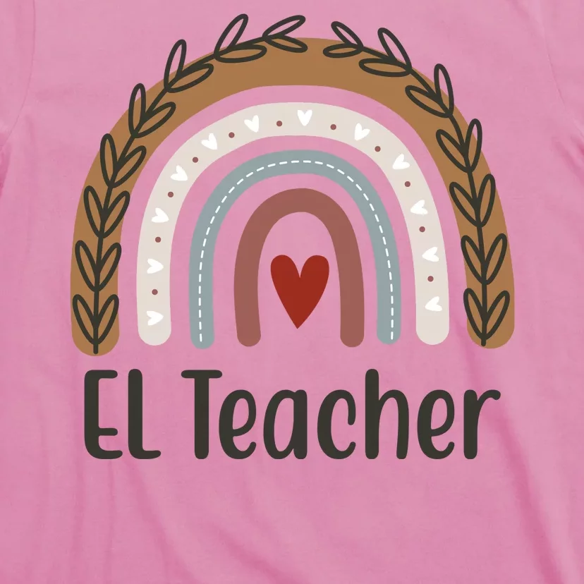 El Teacher Rainbow Heart T-Shirt