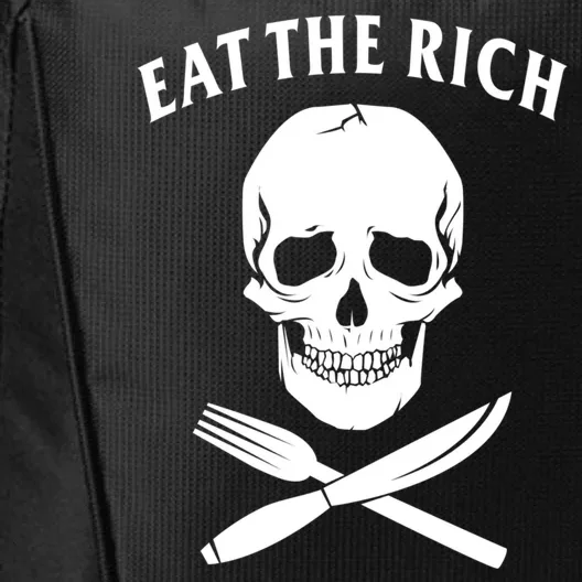 Eat The Rich Funny Anti Capitalism Tee City Backpack