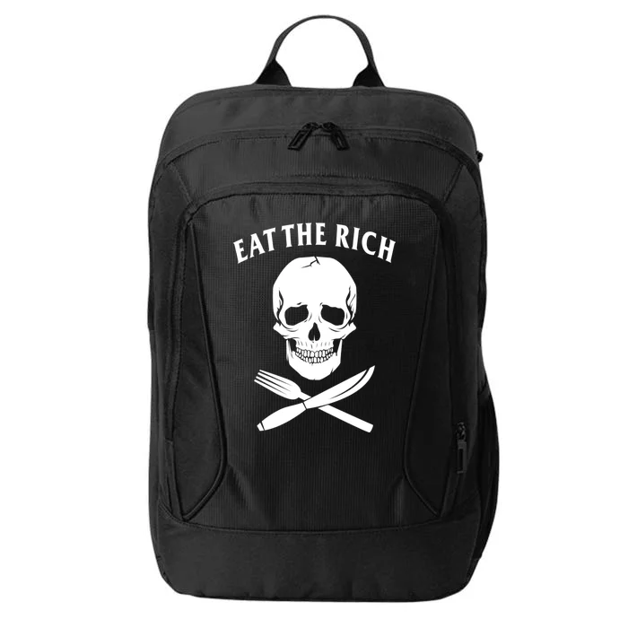 Eat The Rich Funny Anti Capitalism Tee City Backpack