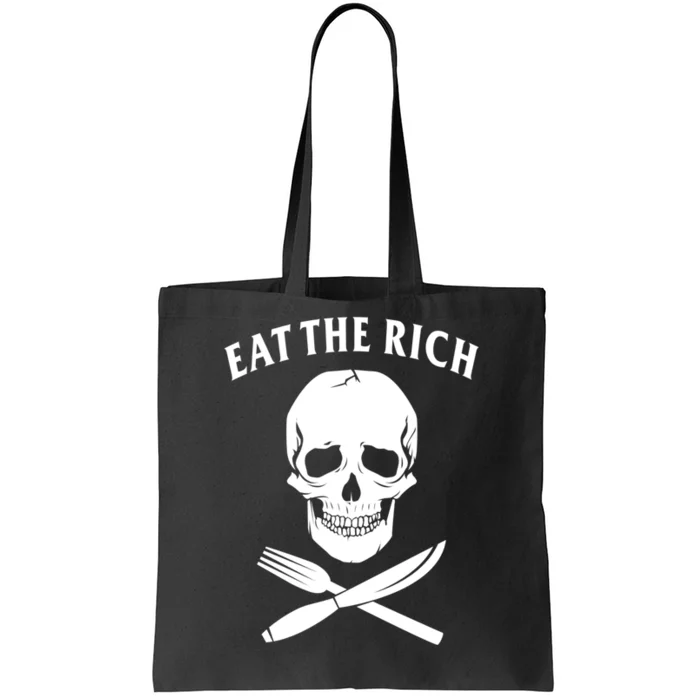 Eat The Rich Funny Anti Capitalism Tee Tote Bag