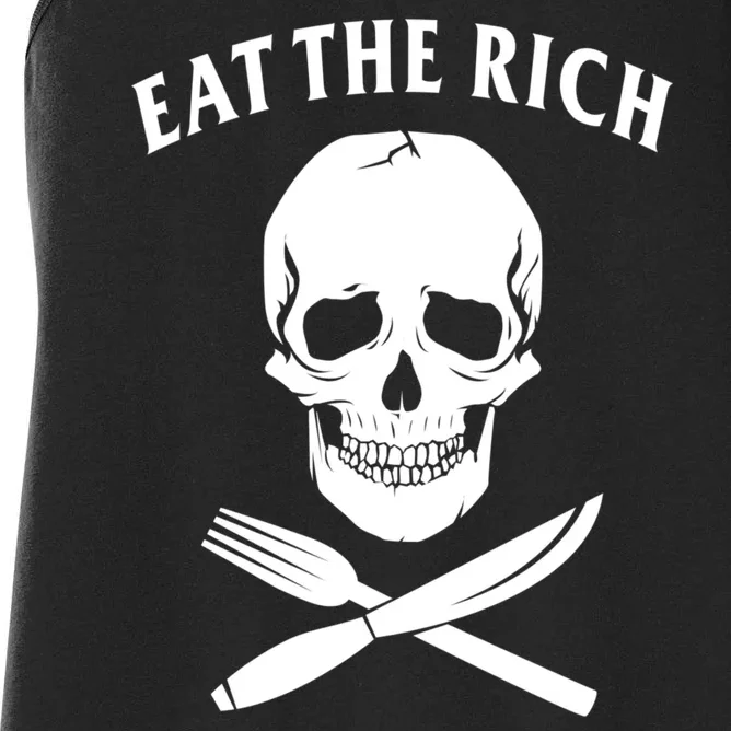 Eat The Rich Funny Anti Capitalism Tee Women's Racerback Tank