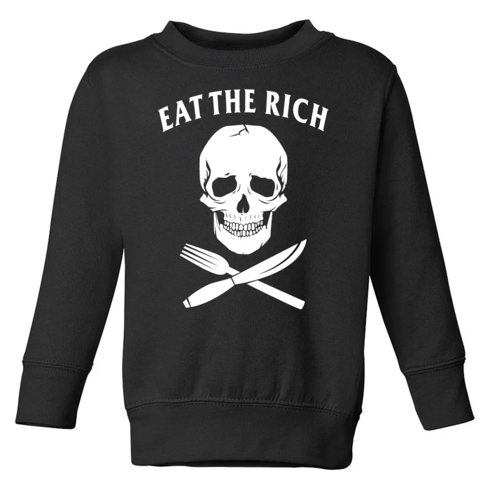 Eat The Rich Funny Anti Capitalism Tee Toddler Sweatshirt