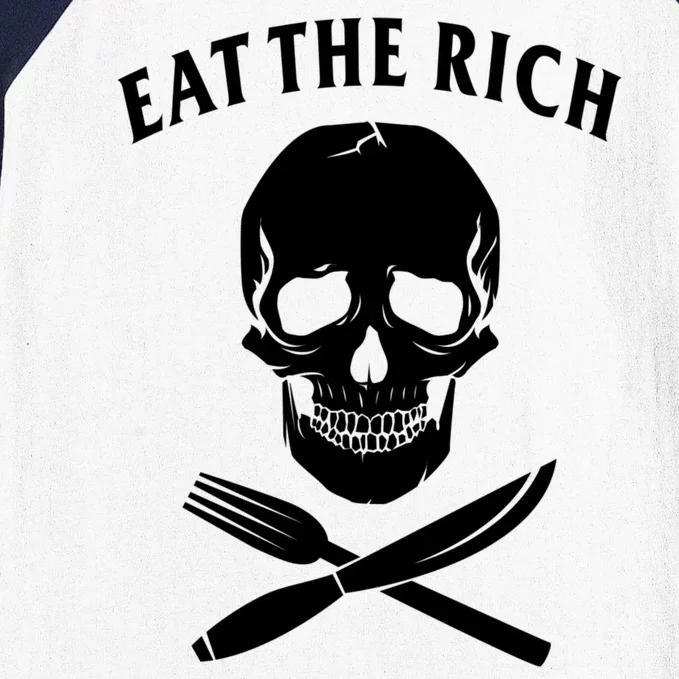 Eat The Rich Funny Anti Capitalism Tee Baseball Sleeve Shirt