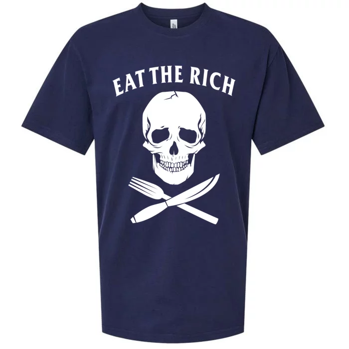 Eat The Rich Funny Anti Capitalism Tee Sueded Cloud Jersey T-Shirt