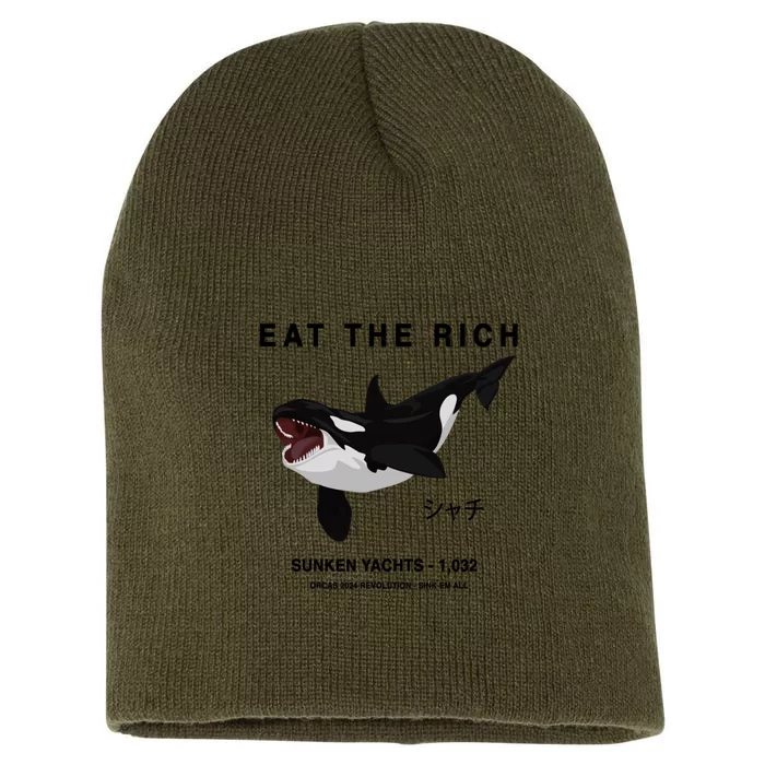 Eat The Rich Orca Revolution 2024 Short Acrylic Beanie