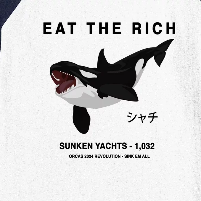 Eat The Rich Orca Revolution 2024 Baseball Sleeve Shirt