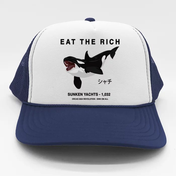 Eat The Rich Orca Revolution 2024 Trucker Hat