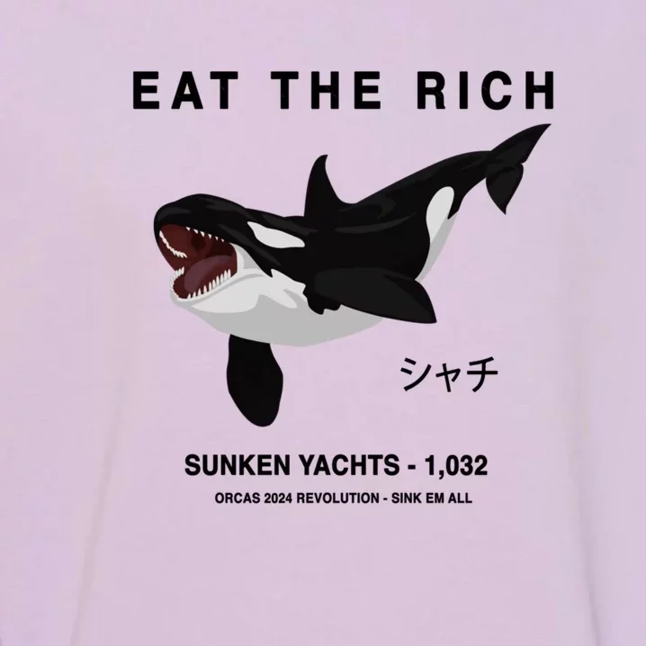 Eat The Rich Orca Revolution 2024 Garment-Dyed Sweatshirt