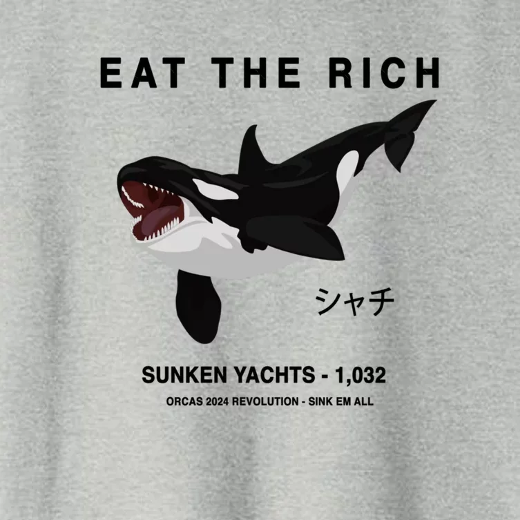 Eat The Rich Orca Revolution 2024 Women's Crop Top Tee