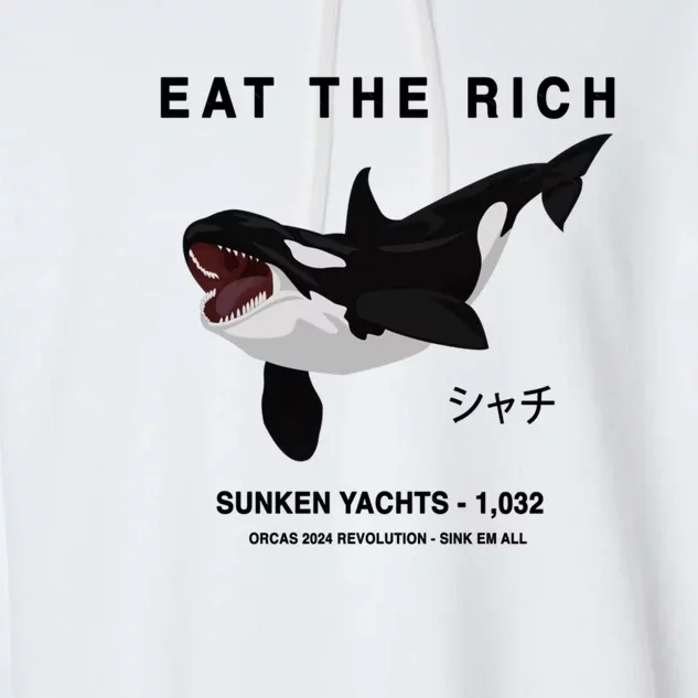 Eat The Rich Orca Revolution 2024 Garment-Dyed Fleece Hoodie